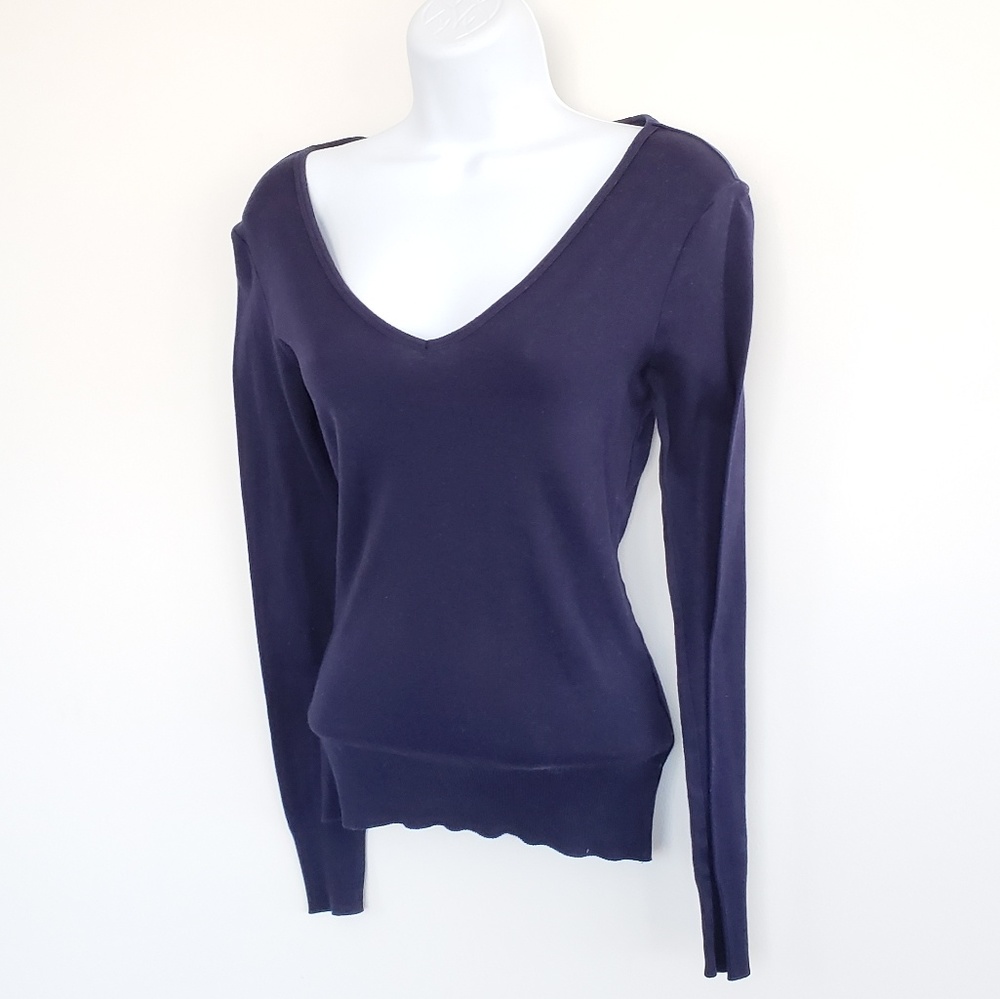 Ralph Lauren blue v-neck luxury top S